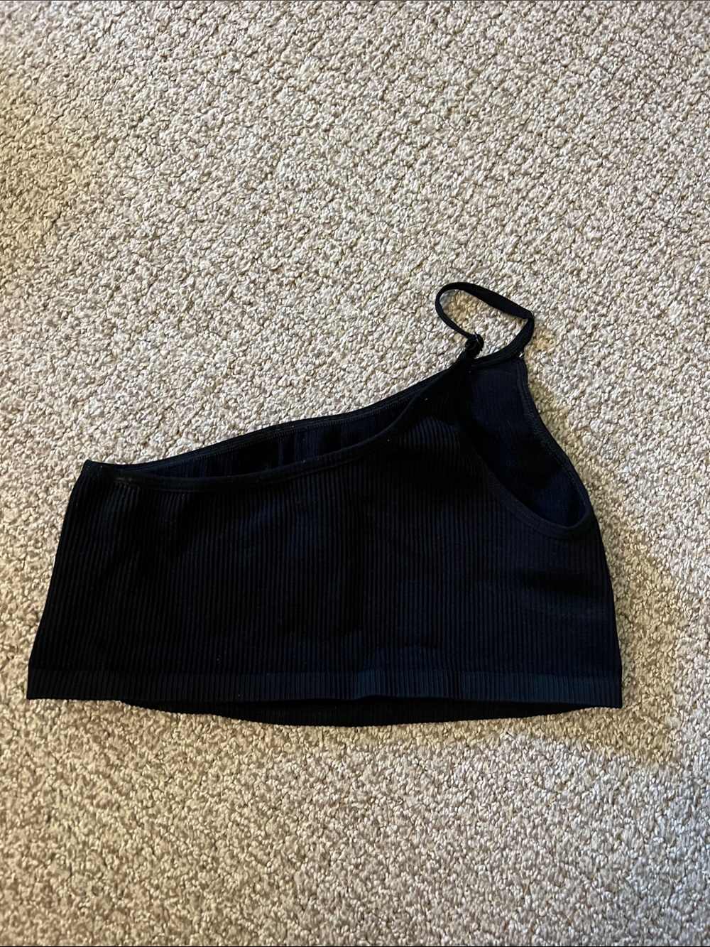 Free people black ribbed bralette